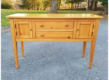A Pine Console Or Buffet By Crate And Barrel