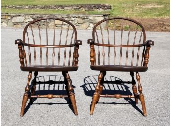 A Pair Of American Maple Windsor Chairs