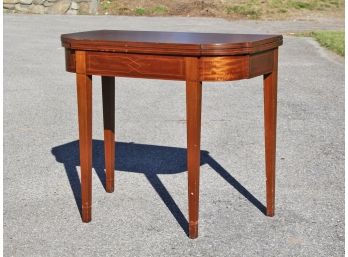 An Antique Mahogany Flip Top Console Table