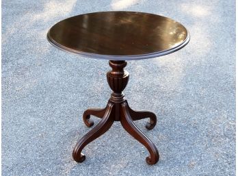 A Cherry Wood Spindle Base Occasional Table By Ethan Allen