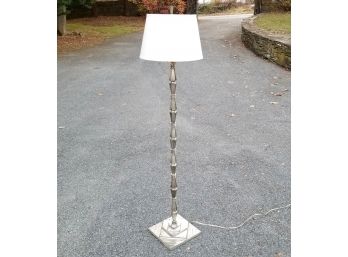 A Modern Chrome Lamp