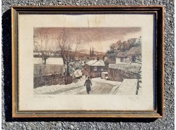 A Vintage Watercolor, Signed, Dated 1931