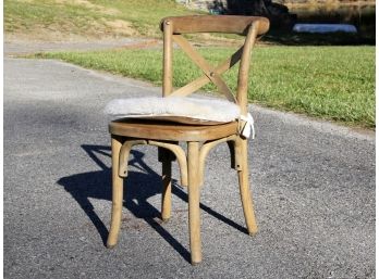 A Child's Blonde Oak Bistro Chair