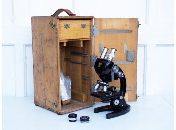A Vintage Microscope By Yashima Of Tokyo