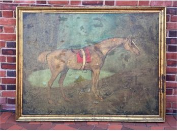 Oversized Vintage Horse Painting