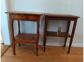 Two Antique Bedside Tables.