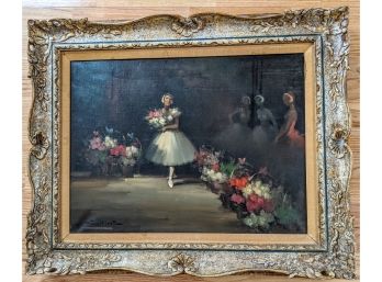 Intriguing Ballerina Oil Painting Possibly 18th Century Artist