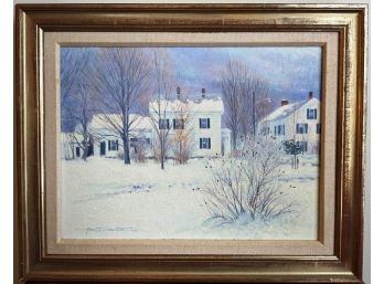 Neil Drevitson 'Misty Days Mountain Ave. From River Street St' Oil On Canvas - 1974