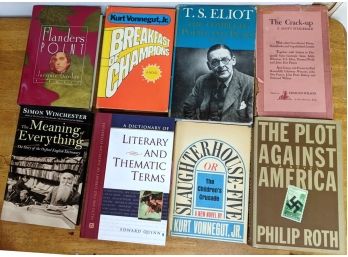 Books - 7 Authors Including - Vonnegut, Elliot, And Fitzgerald