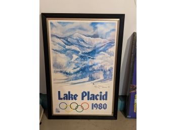 First Edition By Gallucci Of This Vintage  Olympic Lake Placid Poster (Certification On Back)