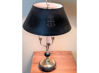 Brown University Table Lamp On Marble Base