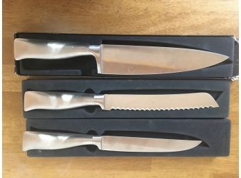 WMF Grand Gourmet German Knifes - Bread Knife, Chefs Knife And Carving Knife