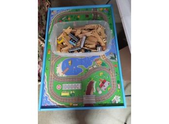 Wow Large Set Of Wooden Tracks Plus Thomas The Train   Activity Table