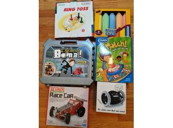 Kids Toys - Ring Toss, Chalk, Crono Bomb, Match Memory Game, Race Car And Clock Robot Car