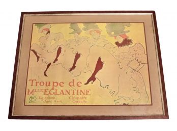 Henri De Toulouse-Lautrec (1864-1901, France) Troupe De Mlle Eglantine Framed Lithograph