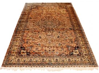 Persian Silk Hand Woven Area Rug 9' 1' X 6' 3' Imported From Hong Kong (Retail $2300)