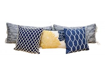 Group Of 5 Accent Decorative Pillows