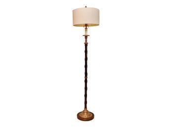 Heavy Elaborate Floor Lamp With Brass Detail