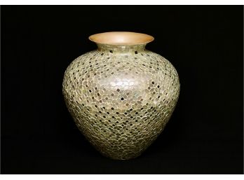 Large Gorgeous Illuminated Mosaic Accent Vase