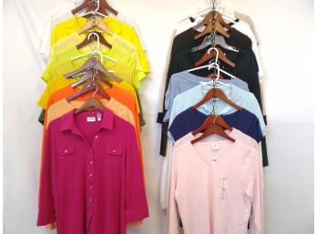 25 Women's Casual Cotton Short And Long Sleeve Shirts (Chicos,LL Bean,Jcrew)