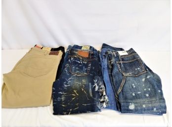 8 Pairs Of Men's Jeans   Dockers, True Religion, Wash & Wear