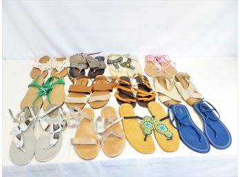 12 Pairs Of Women's Summer Sandals    Gap, Old Navy, Talbots    #1