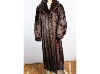 Harper's Vintage Long Hair Beaver Fur Coat - Size 12