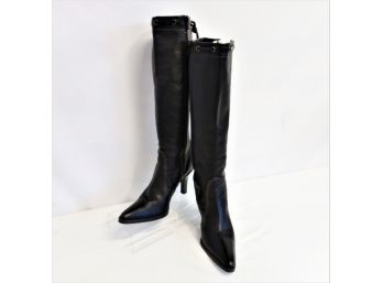 Women's Coach Bella Black Leather Knee High Boots    Size 8