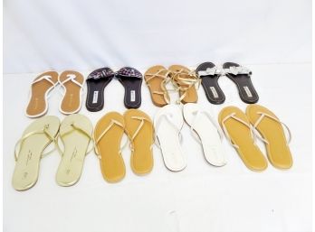 8 Pairs Of Women's Slip On Sandals    Old Navy, J Crew,   #3