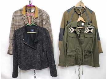 Four Fall Tone Women's Jackets; Talbots, Gap, H&M