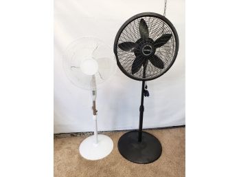 Two Oscillating Pedestal Floor Stand Fans