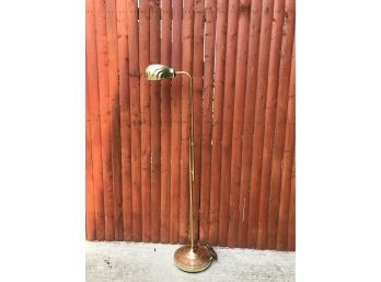 Brass Shell Shade Tall Adjustable Floor Lamp