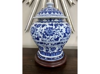 Bombay Blue & White Lidded Jar