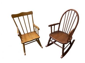 Pair Of Vintage Children's Rockers