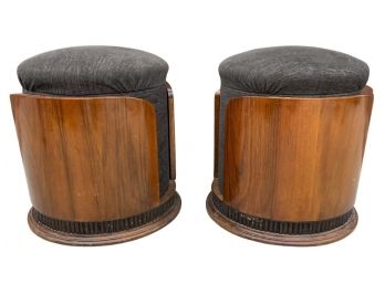 Unique Pair Of Matching MCM Ottomans