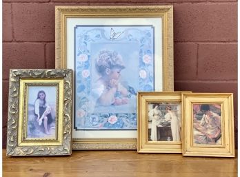 Four Gold Framed Portraits Of Women