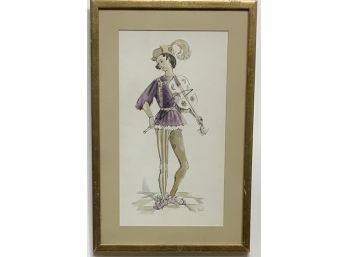 Framed Print Of Court Musician