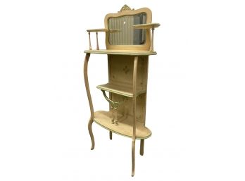 Vintage Etagere Dressing Stand With Beveled Mirror