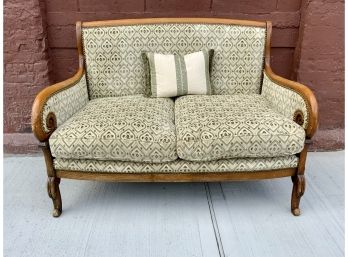 Very Vintage Oak Frame Love Seat