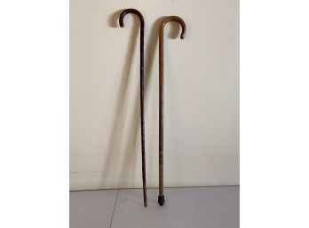 Pair Of Vintage Wooden Canes