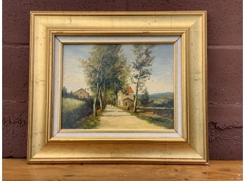 Framed Oil On Wood Signed L LeFranc