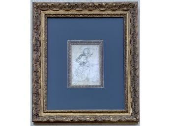 Ornately Framed Illustration (black And White)