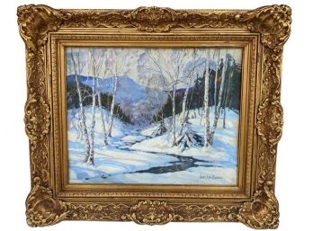 James King Bonnar Painting On Canvas In Ornate Gold Frame