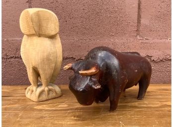 Two Wooden Carved Pieces