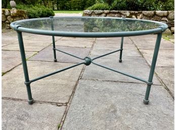 Brown Jordan Florentine Collection Outdoor Glass Top Coffee Table