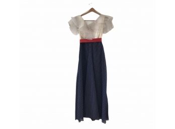 Red, White And Blue Vintage Dress.  This Is An All American Beauty!