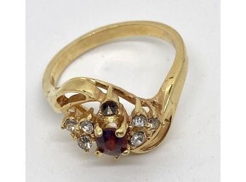 14K GF Gold Ring With Stones