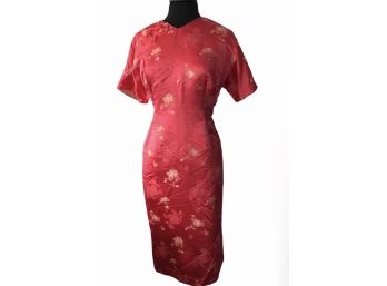 Red Chinese Silky Dress - 60’s Truly One Of A Kind.