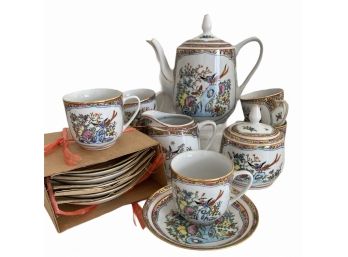 New In Box - Hand Painted Coffee / Tea Set