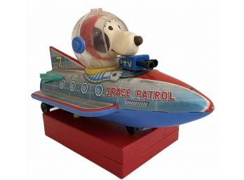 SUPER RARE!! Snoopy Space Patrol Batterry Operated Tin Toy